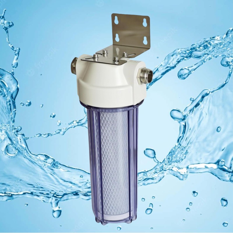 VerterPure Uni X1 Clear RV Water Filter Housing with High