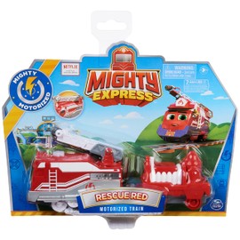 Mighty Express, Rescue Red Motorized Toy Train with Working Tool and Cargo Car Kids Toys for Ages 3 and up, Multicolor