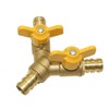 Hooshing 1/2" Hose Barb Brass 3 Way Shut Off Valve
