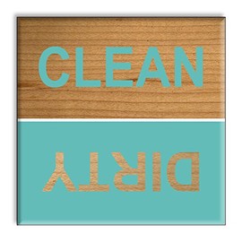 Dishwasher Magnet Clean Dirty Sign, Strong Clean and Dirty Magnet for Dishwasher (Elegant Beach Colors)