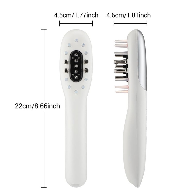 Hair Growth Laser Comb with Red and Blue Light Therapy,
