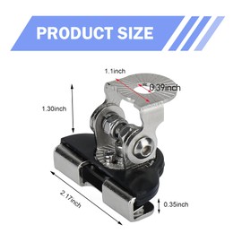 yorpyep 2 PCS Hood LED Light Mounting Bracket, Adjustable Angle Spotlight LED Work Light Fixed Base, Alloy + Rubber Shock Absorber Holder with Screw Anti-scratch Gasket, for Most Cars (Silver)