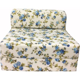 Danfuton Twin Sleeper Chair Folding Foam Mattresses, Sofa Beds, Couches 6x32x70 Blue Rose