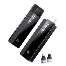 Biaze Wireless HDMI Transmitter and Receiver Set—Transmits Up to 500 Feet, Plug-and-Play 2.4G/5.8G Dual-Band Transmission, 4K Resolution, Includes Dual Adapters, Streams Computer Video to Monitors.
