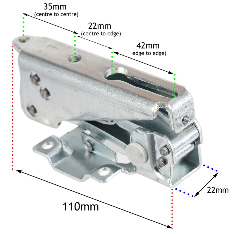 Spares2go Door Hinges for Indesit Integrated Fridge Freezer (Pair)