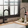 FORIOUS Antique Kitchen Faucets with Pull Down Sprayer Oil Rubbed