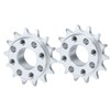 2Pcs Sprocket Gear Aluminum Anodic Oxidation Gears for Robots Machinery