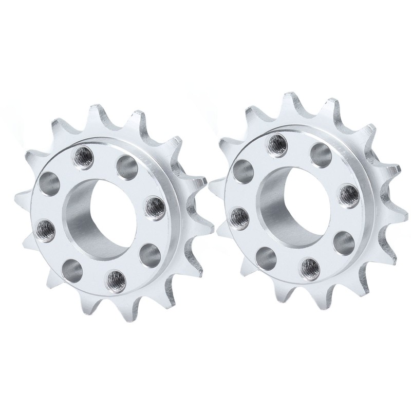 2Pcs Sprocket Gear Aluminum Anodic Oxidation Gears for Robots Machinery