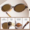 KUGUAOK Retro Oval Sunglasses for Women Trendy Small Frame 90s