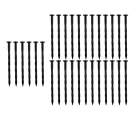 50-Pack 8-Inch Plastic Spiral Nylon Landscape Anchoring Spikes for Paver Edging, Weed Barrier, Artificial Turf & More