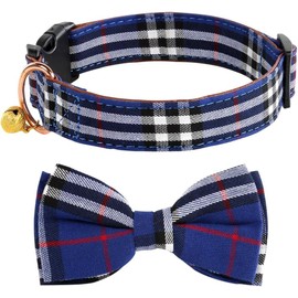 Yizepet Dog Collar with Bow Tie- Adjustable pet Collar for Dogs with Plastic Buckle Collar, Stylish Pattern for Small Medium or Large Boy and Girl Dog and Cat