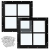 Tandefio 2 Pack Shed Window 12'' x 12'' Flush Mount