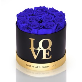 Graclect Forever Roses in a Box, 100% Real Roses That Last Up to 3 Years, Preserved Flowers for Delivery Prime Birthday Valentines Day Gifts for Her, for Mom, for Women (Blue)