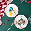 Swuut Christmas Holiday Bone China Dessert Plates - Salad Plates