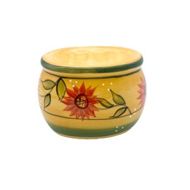 ACK Scouring Brillo Pad Holder Tuscany Country Sunflower, Ceramic Hand Painted Sponge Holder for Kitchen Sink, Kitchen Décor