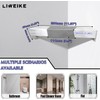 LIWEIKE Brushed Nickel Shower Foot Rest Bar Wall Mount Shower