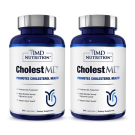 1MD Nutrition 1MD Nutrition CholestMD with Olive Leaf Extract, Bergavit, Niacin, Garlic | 120 Capsules (2-Pack)