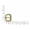 B1187 Natural Brass, Roller Buckle, Solid Brass-LL, 1"
