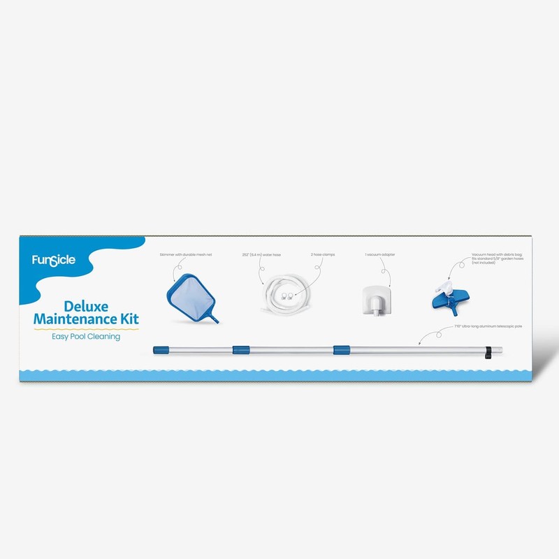 Funsicle Deluxe Maintenance Kit, Above Ground Swimming Pool Cleaning, Includes