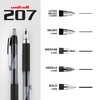 Black Retractable Gel Pens 12 Pack with Bold Points, Uni-Ball