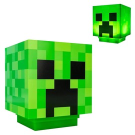 Lotvic Creeper Lamp, Creeper Light with Zombie Sounds, 3D Cube Lamps, Cube Lamp, Children's Bedside Lamp for Bedroom Decoration Toy