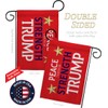 Red Peace Through Strength Trump Flag Pole Kit Garden Stake