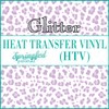 White & Lavender Leopard Spots Pattern #3 Glitter HTV 12x18