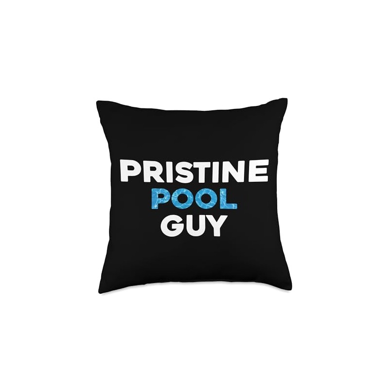 Pristine Pool Guy - Swimming Pool Cleaner Typeset Apparel Throw