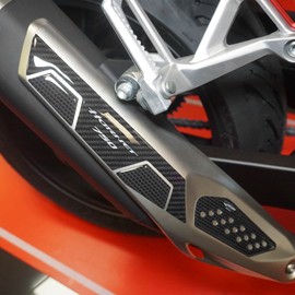 labelbike - 3D Stickers Motorcycle Muffler Decorations and Protections in Resin Compatible with Honda Hornet 2023-2024