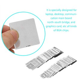 Walfront 130PCS BGA Rework Net Universal Reballing Stencils Template Solder Steel Mesh Directly Heat Set