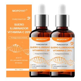 Mopoyat Suero Iluminador Vitamina C 20% 2pcs Todo Tipo De Piel Día/noche