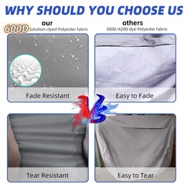 600D Fade and Tear Resistant Boat Center Console Cover,Heavy-Duty Waterproof and UV Protection Trailerable Boat Console Cover with Windproof Strap, Grey (Large Size up to 40" L 46" W 45" H)