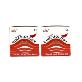 2 x Rot Nasara® Original Kinesiology Kinesiologie Tape 5cmx5m