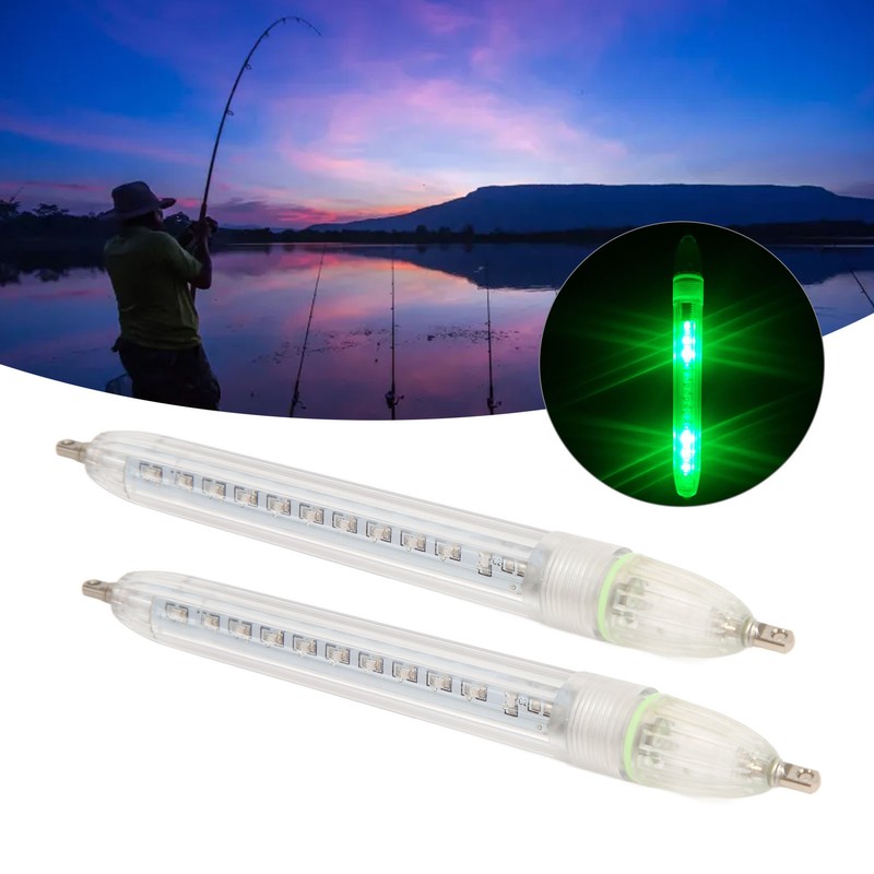 2 Pcs LED Underwater Fishing Light Night Fishing Lure Bait