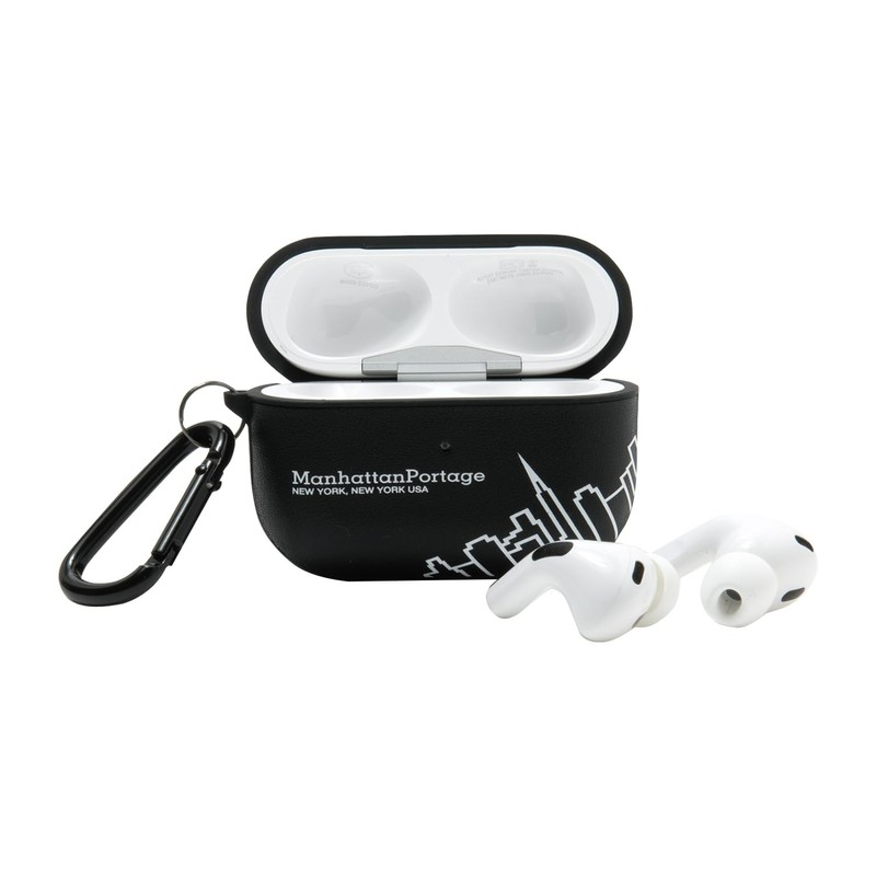 Manhattan Portage PU LEATHER Hybrid AirPods Pro Case "SKYLINE" Black