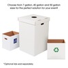 AVIDITI Cardboard Trash Cans and Recycling Bins, 40 Gallon 18"L