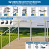 Muzata Side Mount Cable Railing Post 36 Inch 36"x2"x2" Level