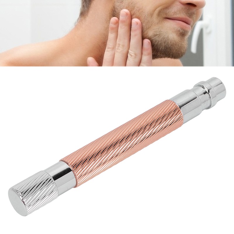 Safety Razor Handle Anti Slip Washable Reusable Metal Hand Shaver