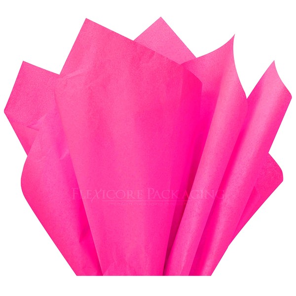 Flexicore Packaging| Gift Wrap Tissue Paper|15"x20"|100 Count (Hot Pink, 100 Sheets)