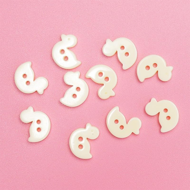 10PCS Resin Button with Duck Pattern,2-Hole Button,0.51 * 0.47inches