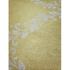 Portofino Italian Wallpapers Non-Woven Wallpaper Rolls Gold Metallic Floral White Damask Victorian Diamond 3D