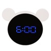 Mirrored Digital Alarm Clock Cute Mice Ear Shape LED Mirror