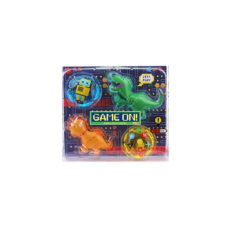 GFA Game On Dinosaur Bubble Bath Pouch 4 Pack