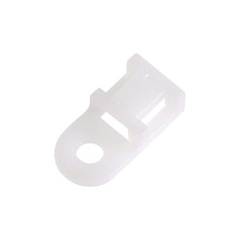uxcell Cable Tie Base Saddle Type Mount Wire Holder Permanently Anchor To Wall Desk 19.6x9.5x5mm White 100pcs