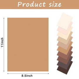 Whaline 150 Sheets 8.5 x 11 Inch Brown Card Stock Paper 10 Assorted Colors Solid Core Craft Scrapbook Paper for Print DIY Boho Card Making School Office Home Supplies, 65lb