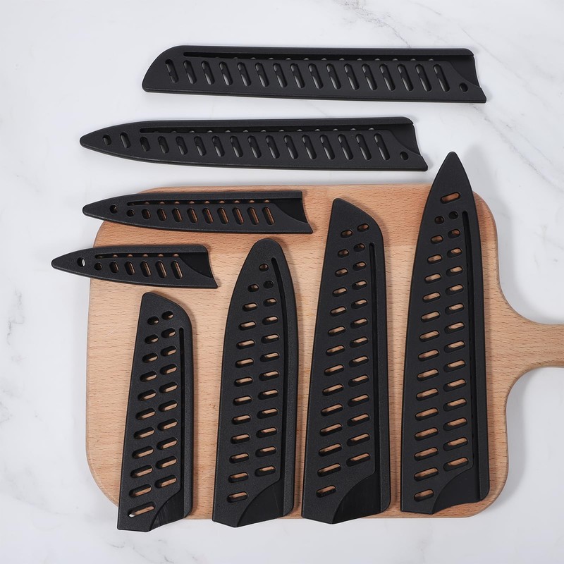 8 Pieces Knife Covers or Sleeves Black Knife Sheath Blade