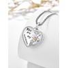 Zhi Kexin Sunflower Heart Urn Necklace for Ashes for Women
