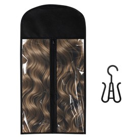 Hair Extensions Storage Bag, 60cm Wig Storage Bag with Hanger Dust-proof Hairpieces Storage Holder Wig Travel Bags for Store Multiple Wigs A11JFFCSND