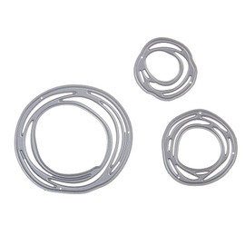 3 Pcs Scribble Circles Cutting Dies,DIY Scrapbooking Artist Metal Cutting Dies Stencils Scrapbooking Paper Craft Die Cuts Embossing Card Make Stencil