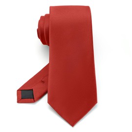 Junmaxroad Crimson Red Ties For Men Solid Color Formal Neckties 3.15" (8CM) Men's Ties